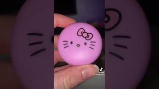 Hello kitty macaron lip balm from The Crème shop! ☺️ #hellokitty #kawaii #sanrio #asmr #lipbalm