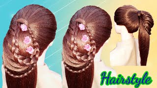 ponytail hairstyle | hairstyle | easy hairstyle |ponytail | high ponytail