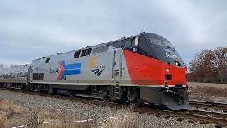 Amtrak P089 with 161 heritage unit at jones Crossing