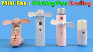 Mini Fan - Misting Fan Water Spray Humidifier Cooling Portable | Unboxing And Review