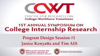 2018 Internship Symposium-Program Design, Janice Kenyatta and Tim Alft