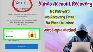 Yahoo Mail Old Account Recovery New Trick 2024 | Recovery Of Yahoo Account Without Any Verification