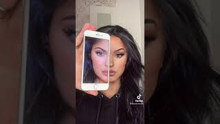 Turning herself into Kylie Jenner #kyliejenner #tiktok #makeup