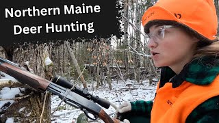 Tracking A Doe To Find A Buck // Tracking Whitetail in the Northern Maine Woods