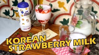 Cara Membuat Susu Strawberry Populer Di Korea | Minuman Kekinian,Tanpa Susu Tetap Creamy‼️