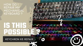 How to fix any soldered PCB mechanical keyboard with broken LED & Switches [Keychron K6]