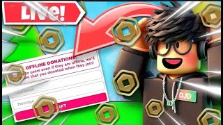 Giving Away Robux to Viewers on Roblox Pls Donate Live... Come Join!