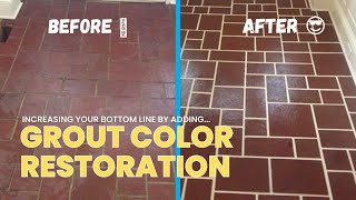 Grout Color Restoration || Increase your bottom line 50%+ by adding this service...SUPER SATISFYING