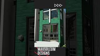 Green Building with 2 Floors Mausoleum Design #shorts