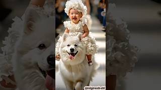 baby fashion show and dogs #shorts #short #baby #trendingshorts #viralshorts