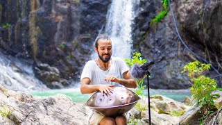 Handpan Meditation in a Waterfall | Satya D Kurd 20