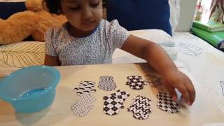 Visual discrimination activity- matching different pattern mittens