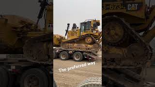 HEAVY HAUL | preferred way to load UP TO A D8, #d6  #shorts #alberta #heavyhaul #caterpillar