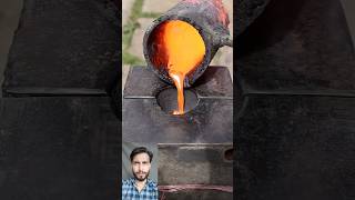 Casting Copper Knife out of Scrap#shortvideo #shortsvideo