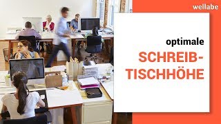 Optimale Schreibtischhöhe (Schreibtisch und Bürostuhl richtig einstellen)