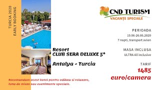 Resort Club Sera Deluxe 5* - Charter Avion Antalya Turcia 2020