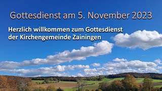 Gottesdienst 05.11.2023