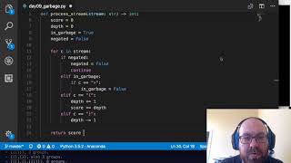 Joel Grus - Advent of Livecoding - 2017 Day 9