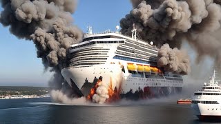 14 MINUTES AGO! The largest cruise ship carrying 2,000 elite Russian troops was blown up by Ukraine