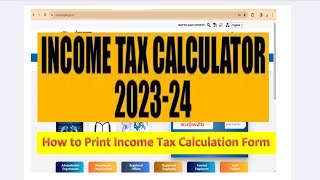 Income Tax Calculation Form 2023-24 New Regime & Old Regime/Structure hrms