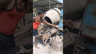 Concrete mixer machine working #mixermachine