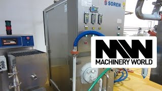 Soren CS800 Ice Cream Continuous Freezer & ROKK RU3 Filling Machine - In factory