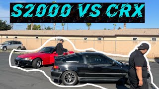 B20vtec Crx vs S2000!! Battle of the Hondas