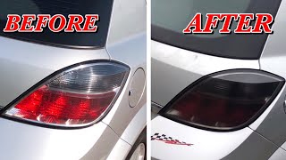 How to SPRAY TINT TAIL LIGHTS *Astra H SXI*