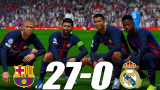 FIFA 23 - MESSI, RONALDO, MBAPPE, NEYMAR, ALL STARS | BARCELONA 27-0 REAL MADRID