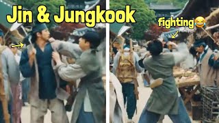 BTS Jin and Jungkook Fighting in Suga Agust D MV 😂