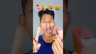 Cake, egg soan papdi, laddu🍰🥚🧀🍪#eatingchallenge #funny #food #mukbang #shorts