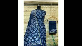 Indigo Suits || Maheshwari Cottonsilk Dress Materials @stunningwear7951