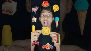 Emoji Food Eating Challenge ASMR||😋Cake, Chilli, kulfi🍰🌶️🍨🍭 #eating #shorts #youtubeshorts