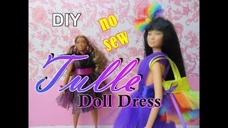 DIY -No Sew- Tulle Doll Dress