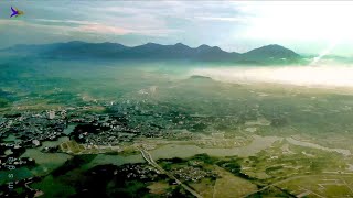 Approach Touchdown HAN Hanoi, Ha Noi Early morning from dawn to sunrise, Landung Landing Approaching