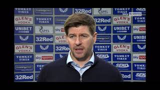 Steven Gerrard interview - Rangers v St Mirren - league won 🇬🇧🇬🇧