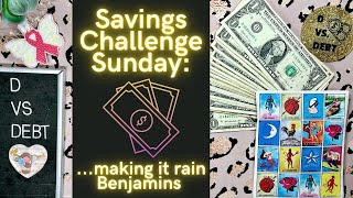 Savings Challenge Sunday: making it rain Benjamins! 💵🤑💵