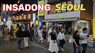 4K Walk Insadong Soaking in The Vibrant atmosphere, Seoul Cultural Street 2024 Full Tour