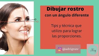 Cómo dibujar rostro con ángulo hacia un lado| Dibujar rostros