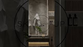 Luxury Bathroom Designs Vray 5.0 SketchUp #Tips 16 #shorts