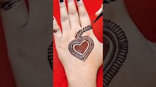 Heart Shape 🥰 Mehndi Design||Girlish Mehndi Design #mehndi #shorts #mehndidesign