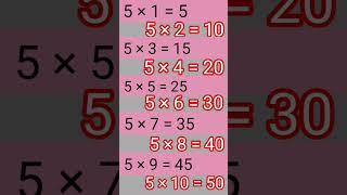 5 ka table #education