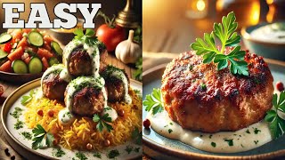 Juicy Kofta, Rice & Vibrant Salad ! A Middle Eastern Recipe