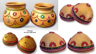 Wedding Purpose Pot and Coconut decoration || gariga muntha decoration || kobberlu decoration