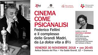 Cinema come psicanalisi • Lezione a cura di Raffaele Ariano