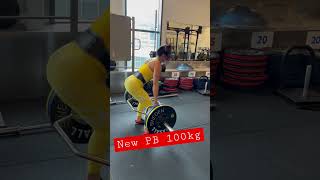 New PB 100KG‼️@StefanTherese  #newpb #gymgirlmotivation