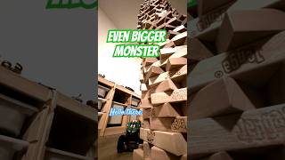 Colossal Jenga Tower vs. LEGO Trucks #jengafun #legomonsterjam #legotruck