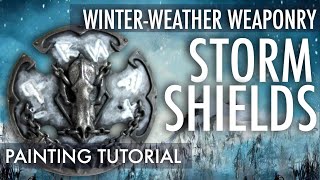 Storm Shields Painting Tutorial | Winter Weather Weaponry Space Wolves Marines Warhammer 40K