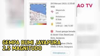 Gempa bumi hari ini 28 februari 2023, Gempa Jayapura