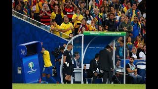 Gabriel Jesus summing up his feelings about VAR after his red card. 😡